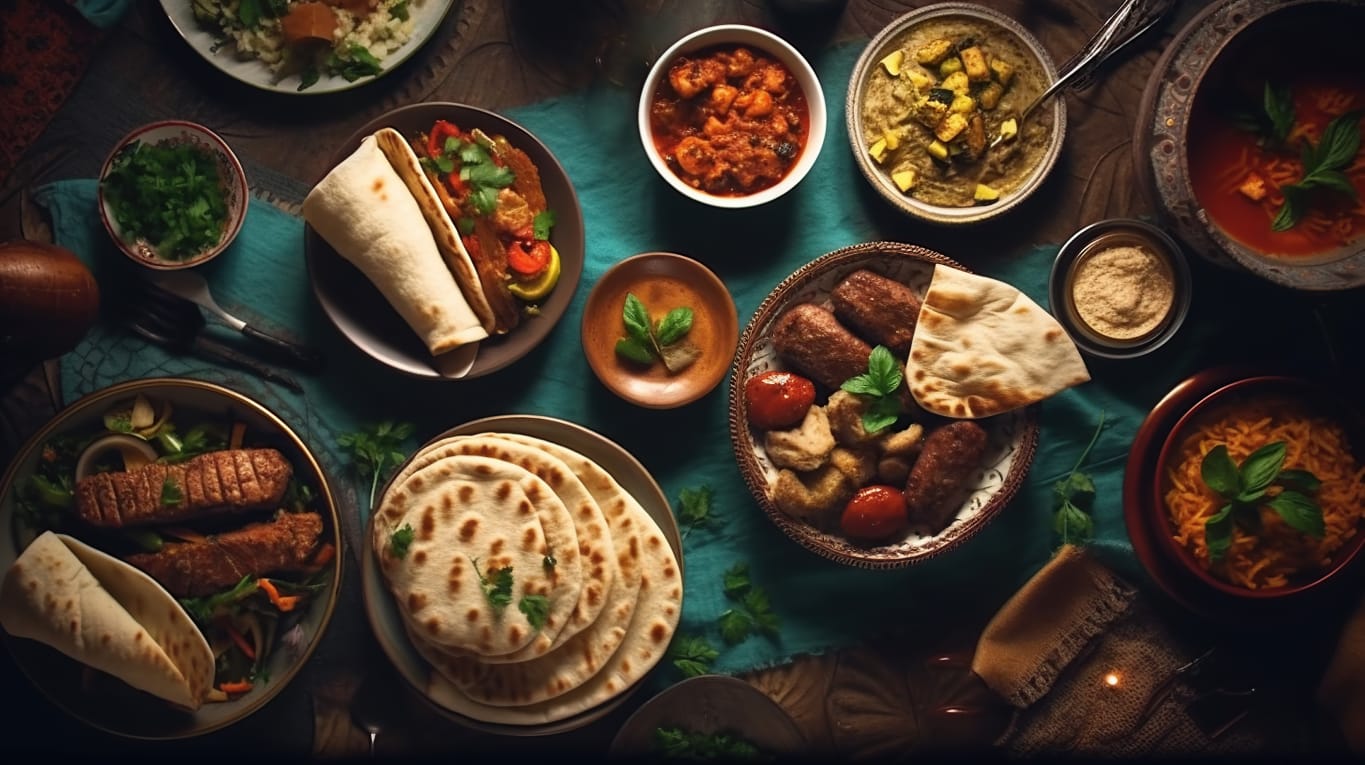 Egyptian Food Spread